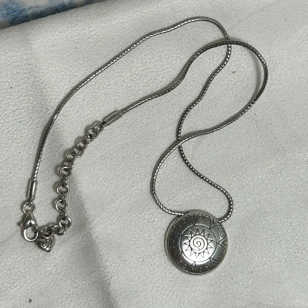 Brighton Sun Drop Necklace Two-tone Silver Plated Crystals 19